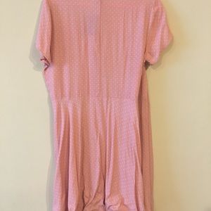Pink, Polka Dot Wrap Dress